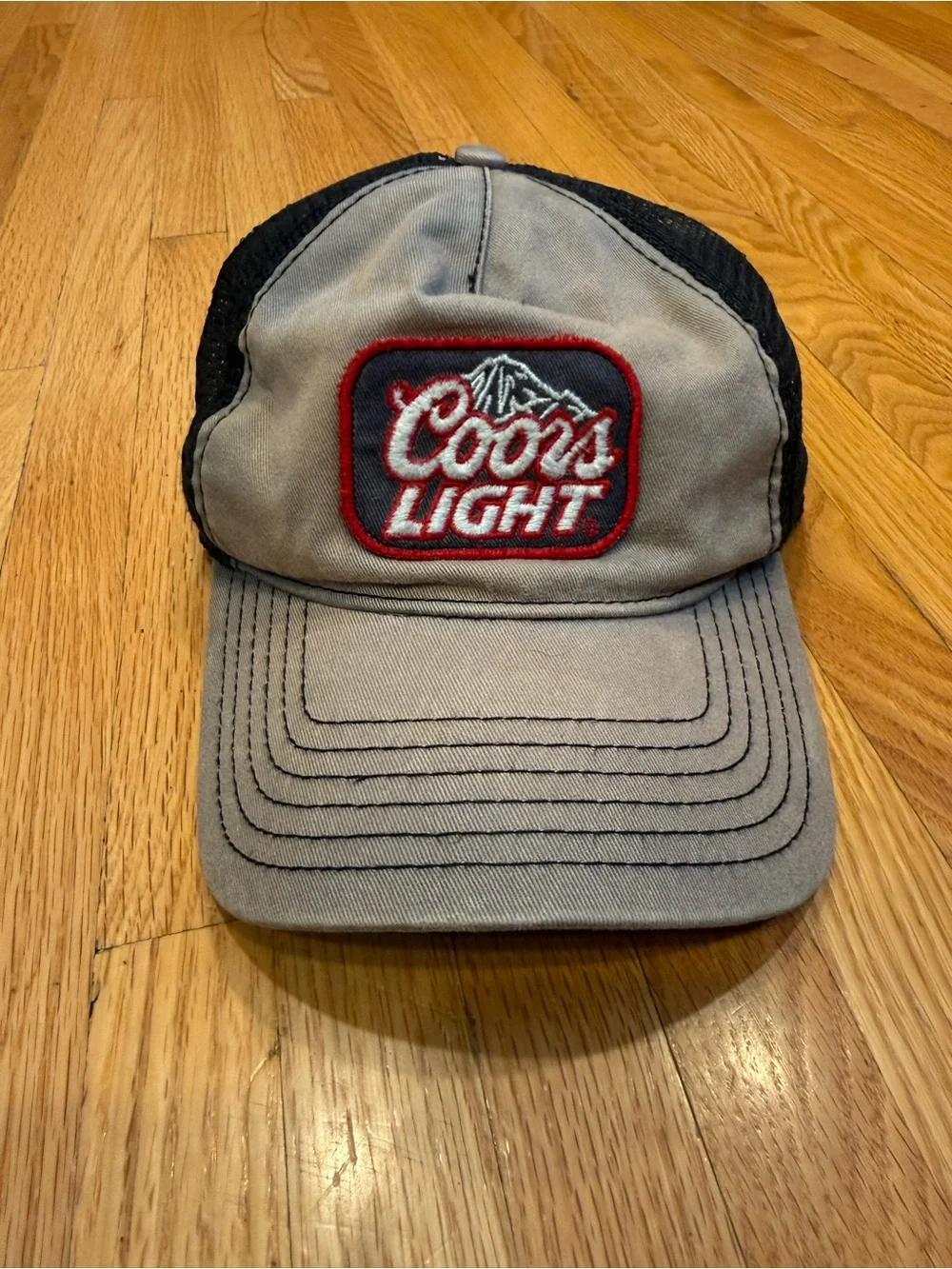 Coors Light Gray and Black Trucker Hat